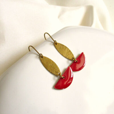 Laridae Design - Mjedene naušnice MAYA