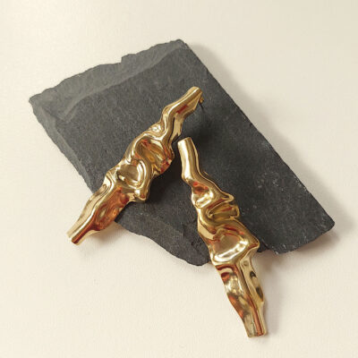 Laridae Design - Mjedene naušnice WAVY