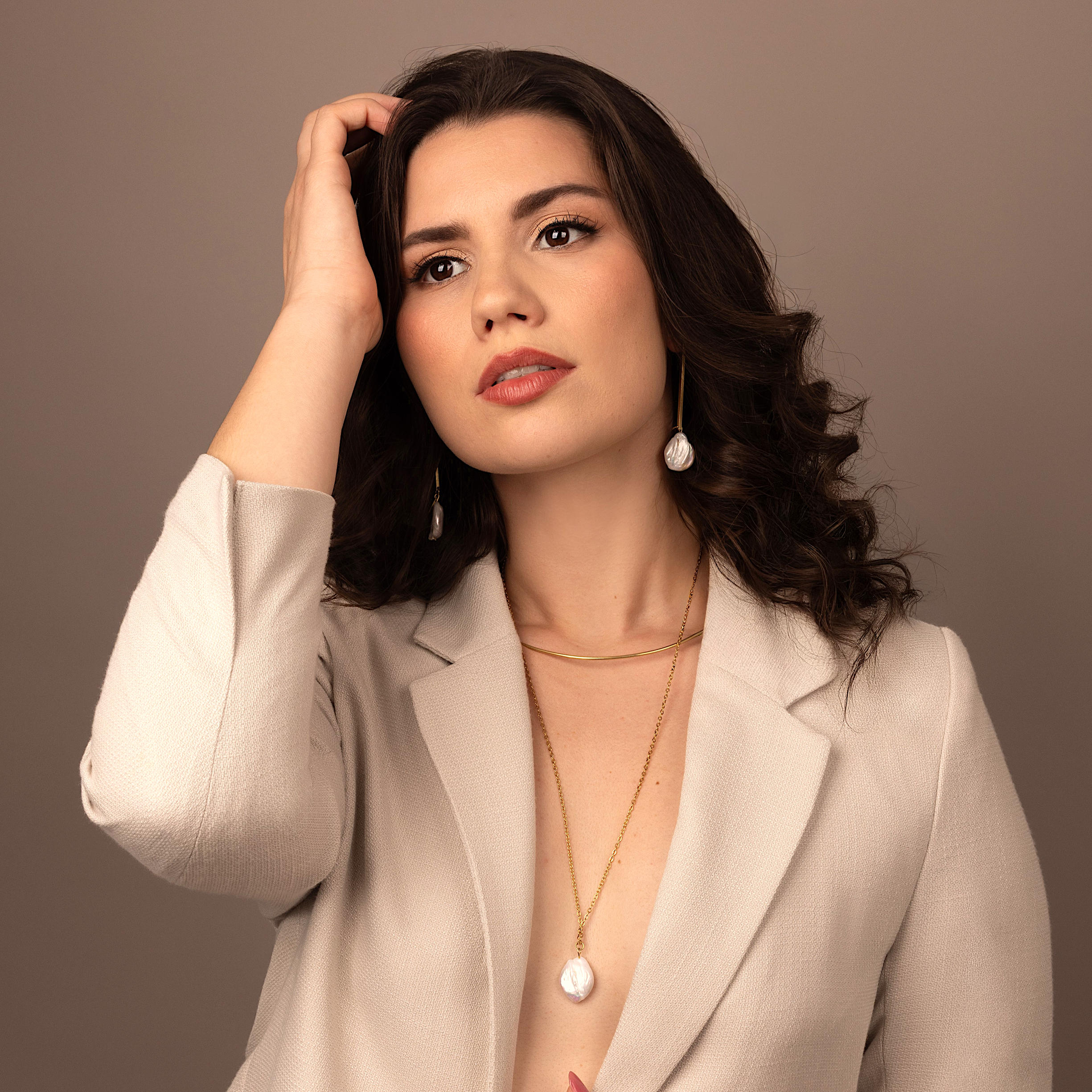 Laridae Design - Mjedene naušnice IRINA